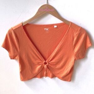 PacSun Crop orange top, Size L